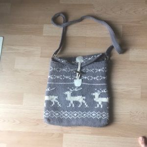 Old Navy sweater cross body purse.
